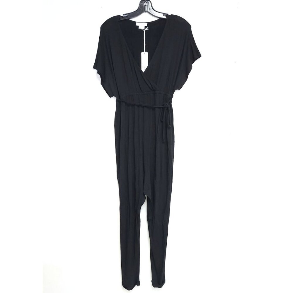 Ingrid & Isabel Women's Black Maternity Jumpsuit W/Tie At Waist Size M & L